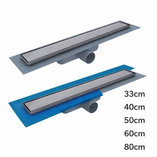 Ujëmbledhës linear inox 33cm - 80cm - Creavit