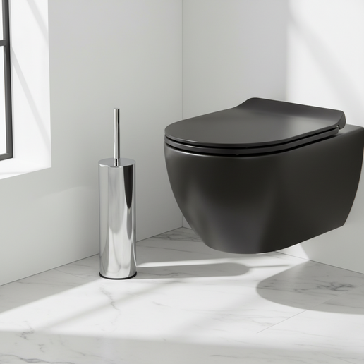 Brushë për wc inox rrethor
