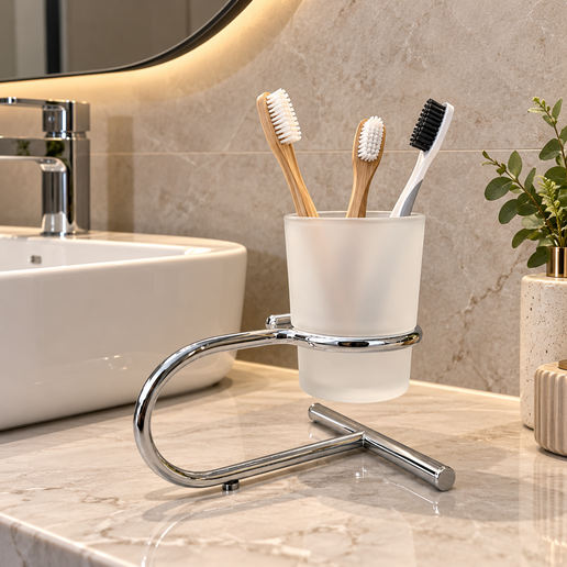 Mbajtës gote për brusha – Inox