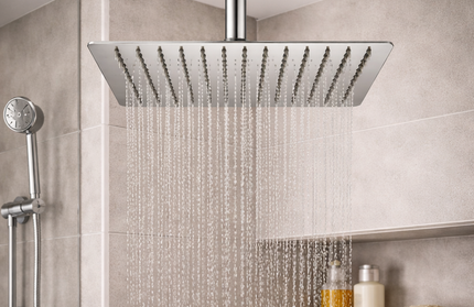 Kokë dushi 30x30 cm inox