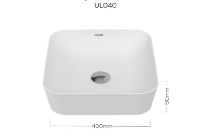 Lavaman montues katror shkëlqim 40x40cm - Creavit Ultra